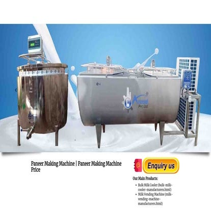 Paneer Making Machine | PDF
