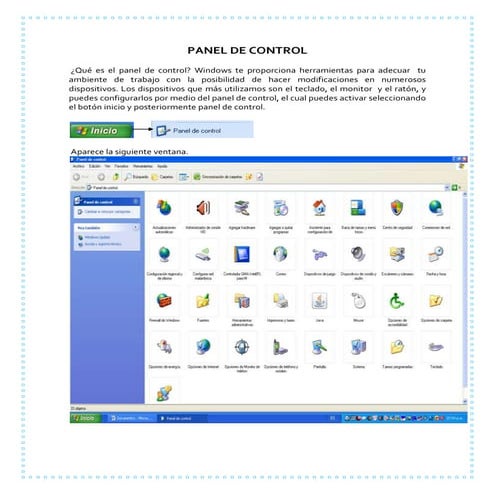 Panel de control