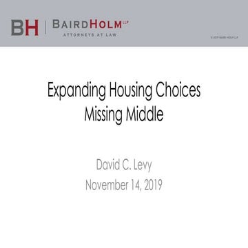 Panel #3: Achieving Missing Middle Housing: Development and Zoning Considerat...