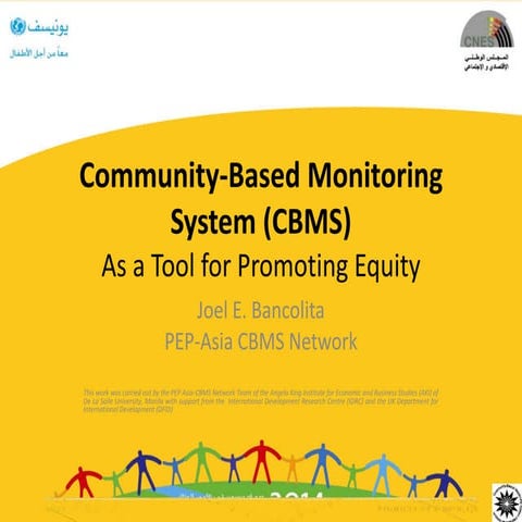 CBMS as a tool for promoting equity, PEP-Asia CBMS Network (Philippines).