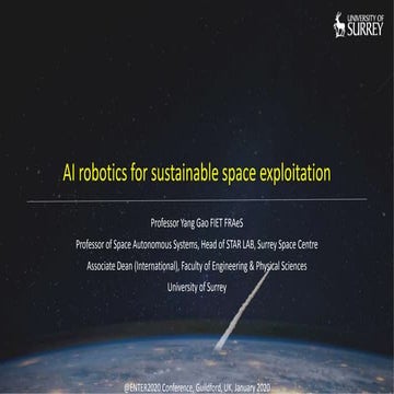 Panel 9-AI robotics for sustainable space exploitation