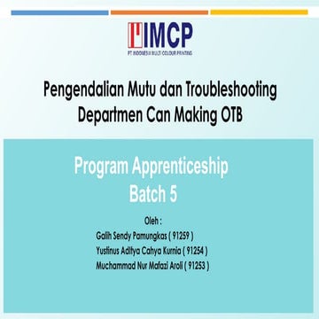 Comprehensive Quality Control and Troubleshooting in Can Making Process ...