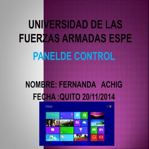 Panel de control