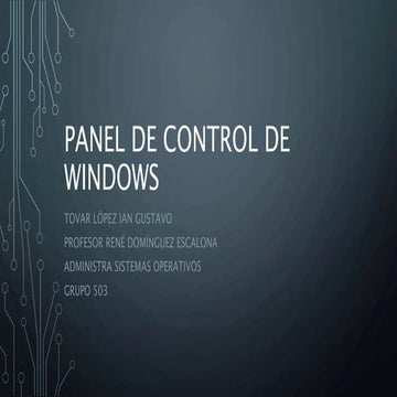 Panel de control