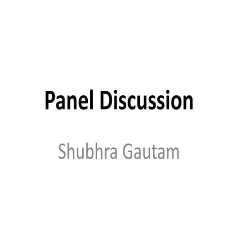 Panel discussion