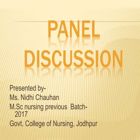 Panel discussion ppt
