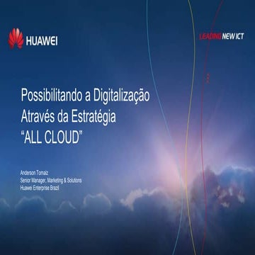 CIAB 2016 Painel Inovação em Telecomunicações (SDN/NFV) Anderson Tomaiz Huawei