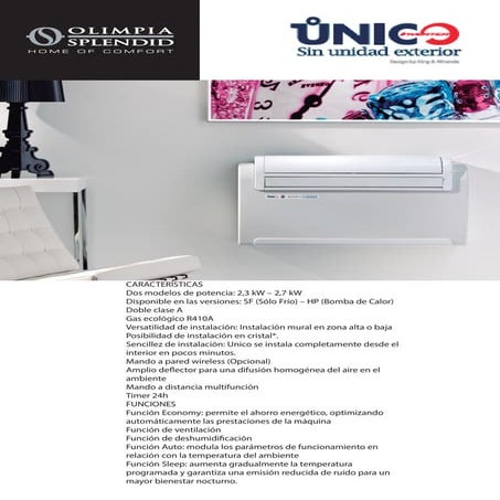 Panel olimpia splendid unico