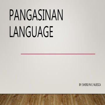 Pangasinan Language