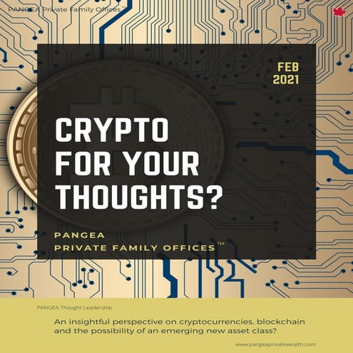CRYPTO for your THOUGHTS? Is a new asset class emerging? 