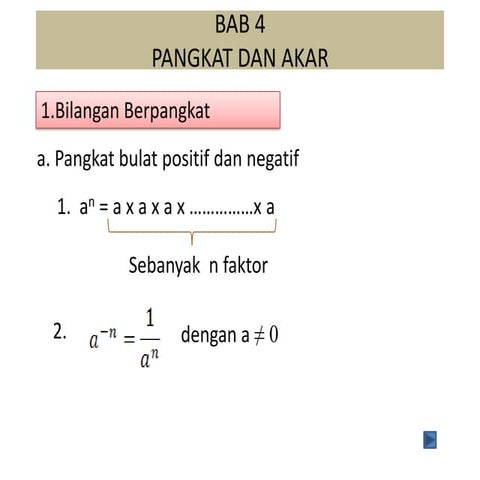 Materi Pangkat dan akar SMP. ppt 