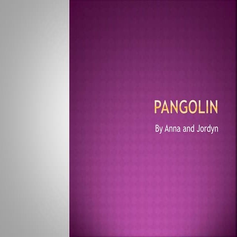 Pangolin presentation biology