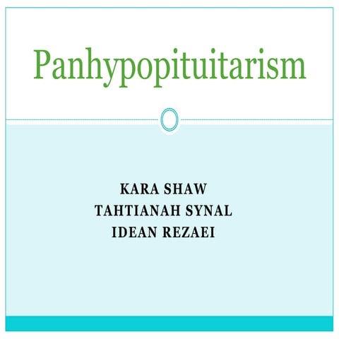 Panhypopituitarism | PPT