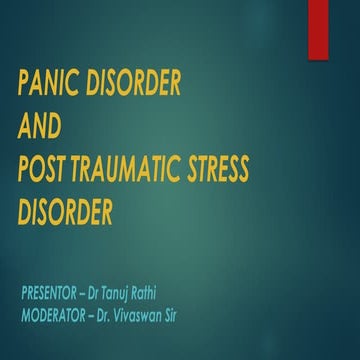 Post Traumatic Stress Disorder (PTSD) PPT | PPTX