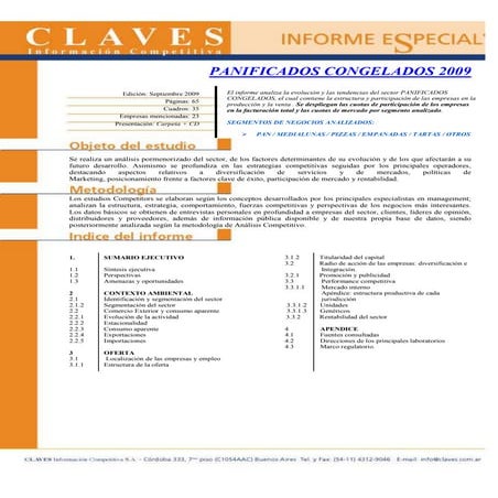 Panificados Congelados 2009