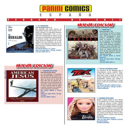 Panini próximas novedades febrero 2017 varios