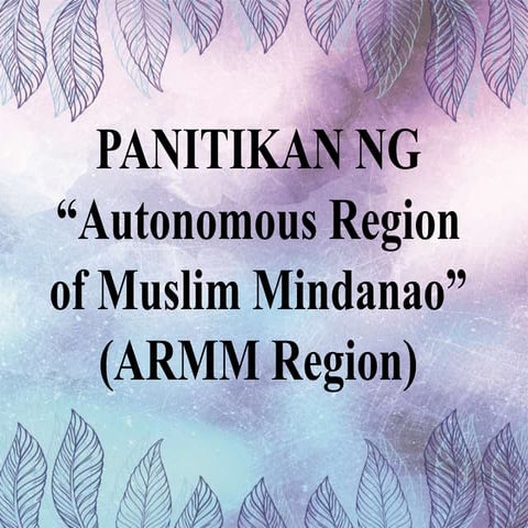 Panitikan ng ARMM Region