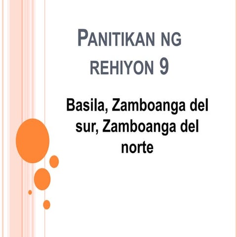 Panitikan ng Rehiyon 9