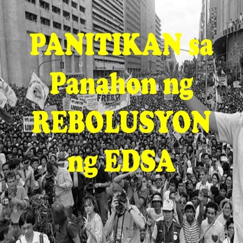 Panitikan sa panahon ng rebolusyon ng edsa