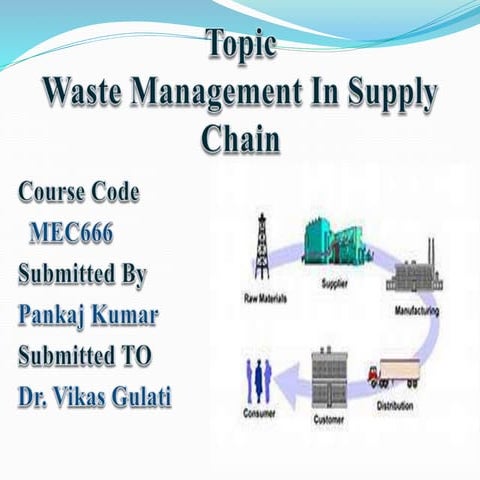 waste management in supply chain  using lean tool with case study