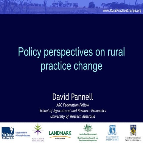 Policy perspectives on rural practice change