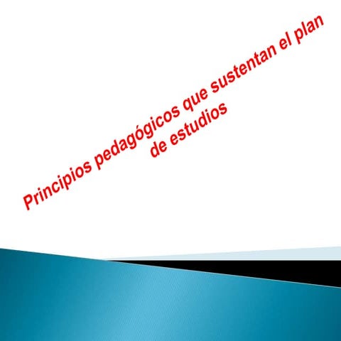 Principios pedagógicos que sustentan el plan de estudios 2011 | PPTX