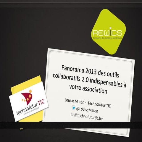 Panorama 2013 des outils collaboratifs 2.0 utiles à votre association