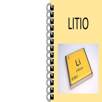El litio y su importancia actual PARA EL DESARROLLO | PDF