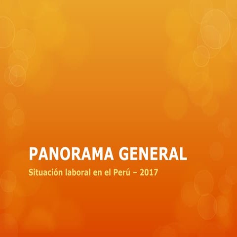 Situación laboral en el Perú 2017