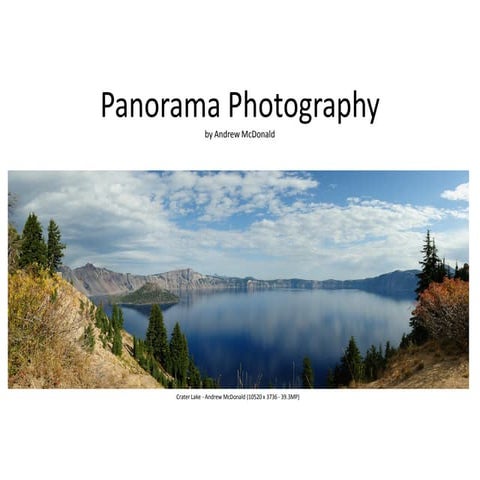 Panorama photography pdf