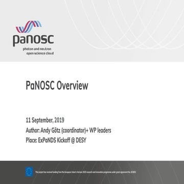 PaNOSC Overview - ExPaNDS kick-off meeting - September 2019