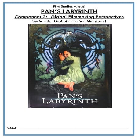Pan's Labyrinth A-Level Film Studies student booklet e-book workbook study guide
