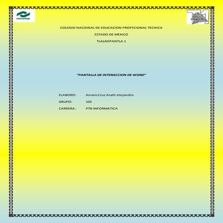 Pantalla de interaccion de word