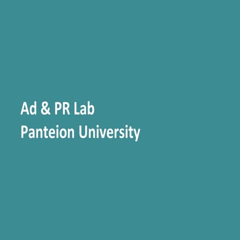 Writing an effective brief - Panteion University, Ad & PR Lab