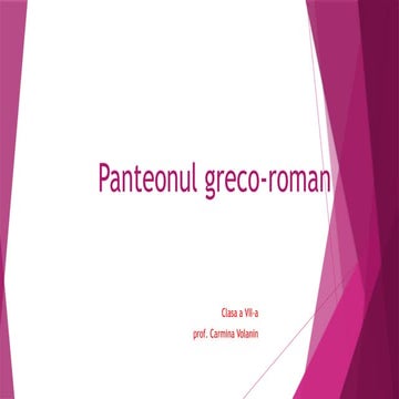 Panteonul greco-roman.pptx, Elemente de limbă latină și de cultură romanică