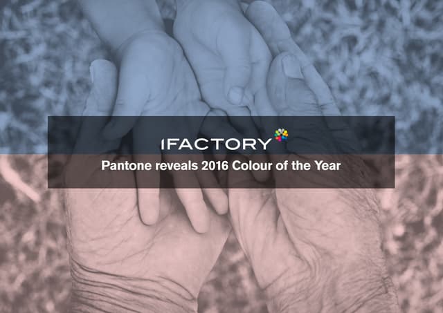 Pantone reveals 2016 colour of the year