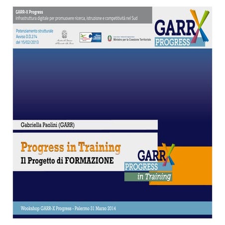 Progress in Training - Il Progetto di Formazione