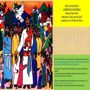 Papa.fancisco añofe30.la iglesia es el «pueblo de dios»