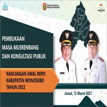 Paparan bupati pembukaan musren