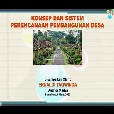 Paparan Ernaldi_konsep perencanaan pembangunan desa.ppt