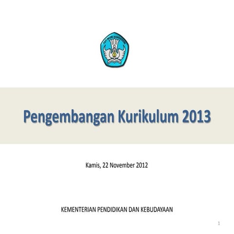 Paparan Rapat Kurikulum 2013 