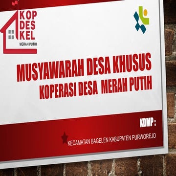 Paparan MUSDESUS KDMP Kecamatan Bagelen.