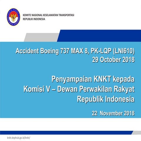 Presentasi KNKT Soal PK-LQP di DPR