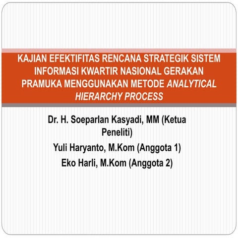 PAPARAN KEMAJUAN PENELITIAN HIBAH DIKTI 2014