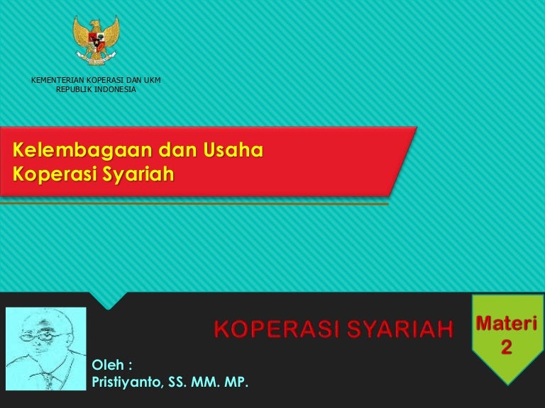Kelembagaan Dan Usaha Koperasi Syariah