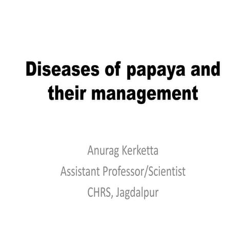 Diseases of Papaya