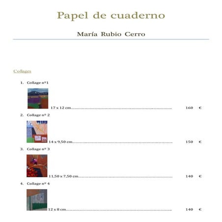 Catálogo Papel de cuaderno 