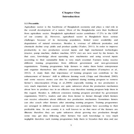 Impact of Training Program on Rice Production: A Study in Bangladesh