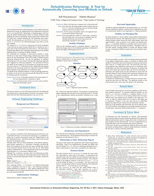 Defaultification Refactoring: A Tool for Automatically Converting Java Method...