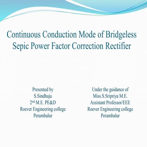 Simulation of Bridgeless SEPIC Converter with Modified Switching Pulse ...